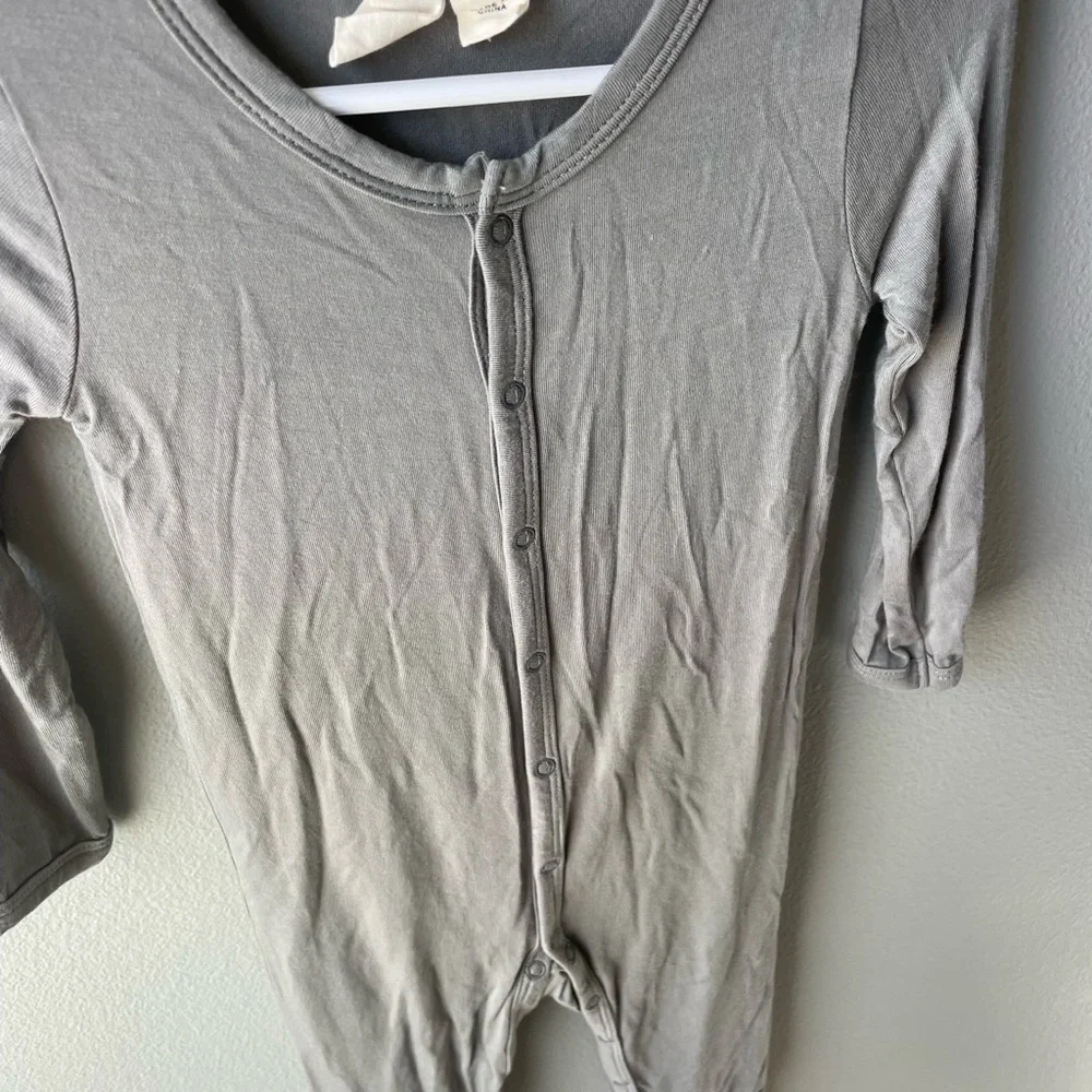Kyte Baby Gray Snap Up Bamboo Footie - Unisex Color